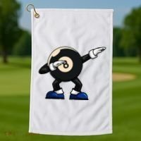 Dabbing Billiard Ball Pool Player Snooker Golf Towel thumb 1
