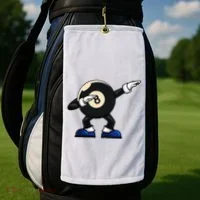 Dabbing Billiard Ball Pool Player Snooker Golf Towel thumb 2