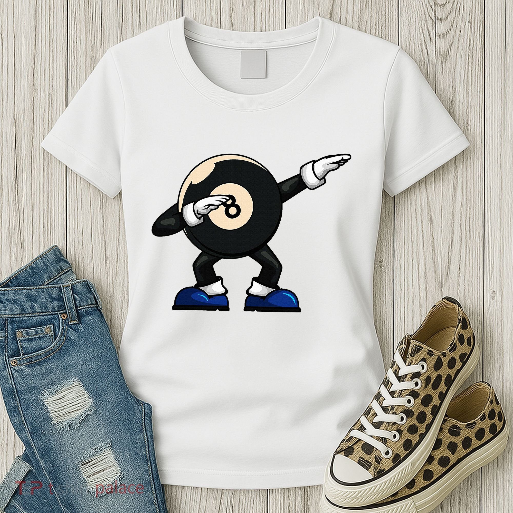 Dabbing Billiard Ball Pool Player Snooker Women's T-Shirt