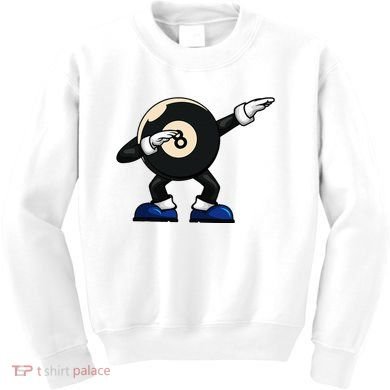 Dabbing Billiard Ball Pool Player Snooker Kids Sweatshirt