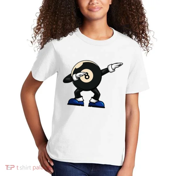 Dabbing Billiard Ball Pool Player Snooker Kids T-Shirt