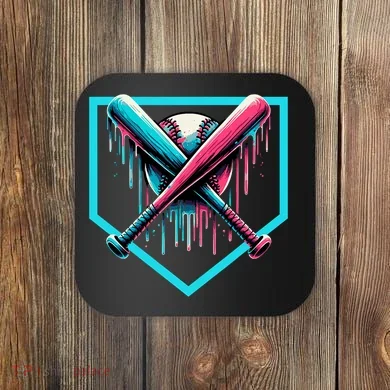 Drip Boy Baseball Bat  Coaster
