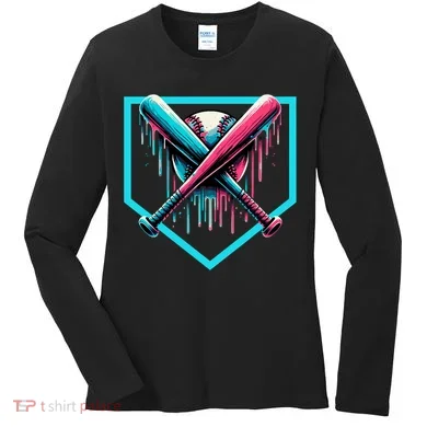 Drip Boy Baseball Bat  Women's Long Sleeve Shirt