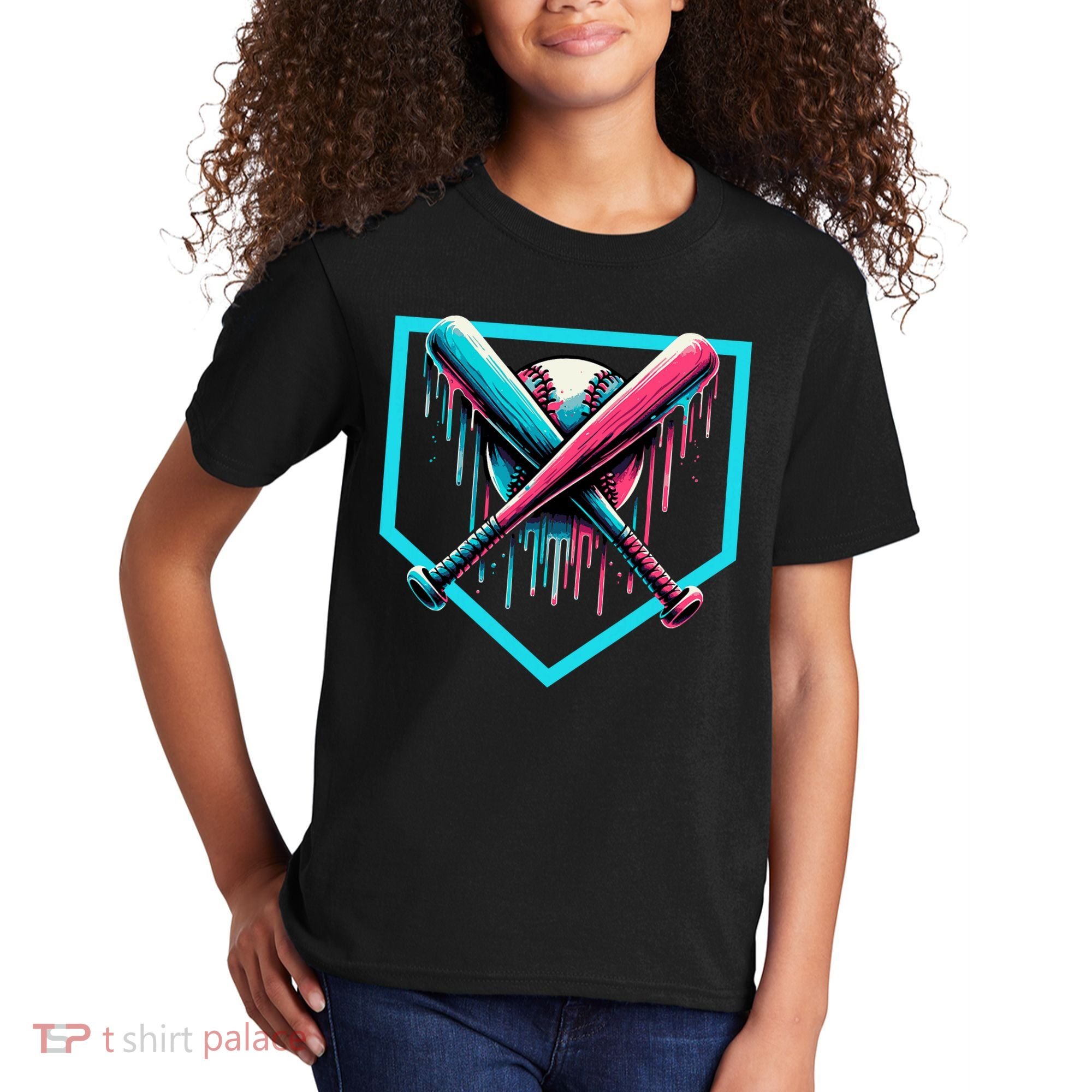 Drip Boy Baseball Bat  Kids T-Shirt