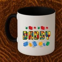 Daddy Brick Builder Funny Blocks Master Builder Dad Coffee Mug thumb 2