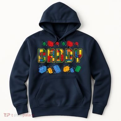Daddy Brick Builder Funny Blocks Master Builder Dad Hoodie