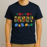 Daddy Brick Builder Funny Blocks Master Builder Dad T-Shirt thumb 3