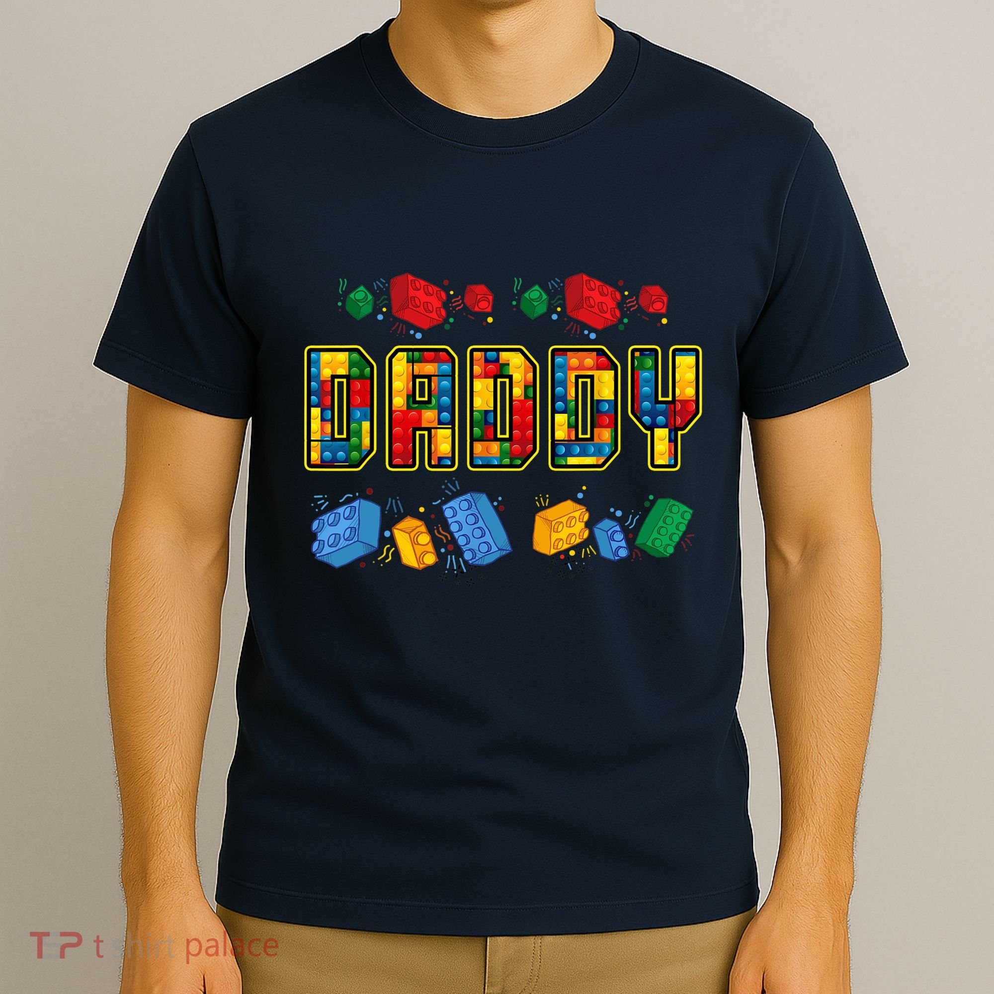 Daddy Brick Builder Funny Blocks Master Builder Dad T-Shirt