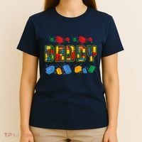 Daddy Brick Builder Funny Blocks Master Builder Dad T-Shirt thumb 4