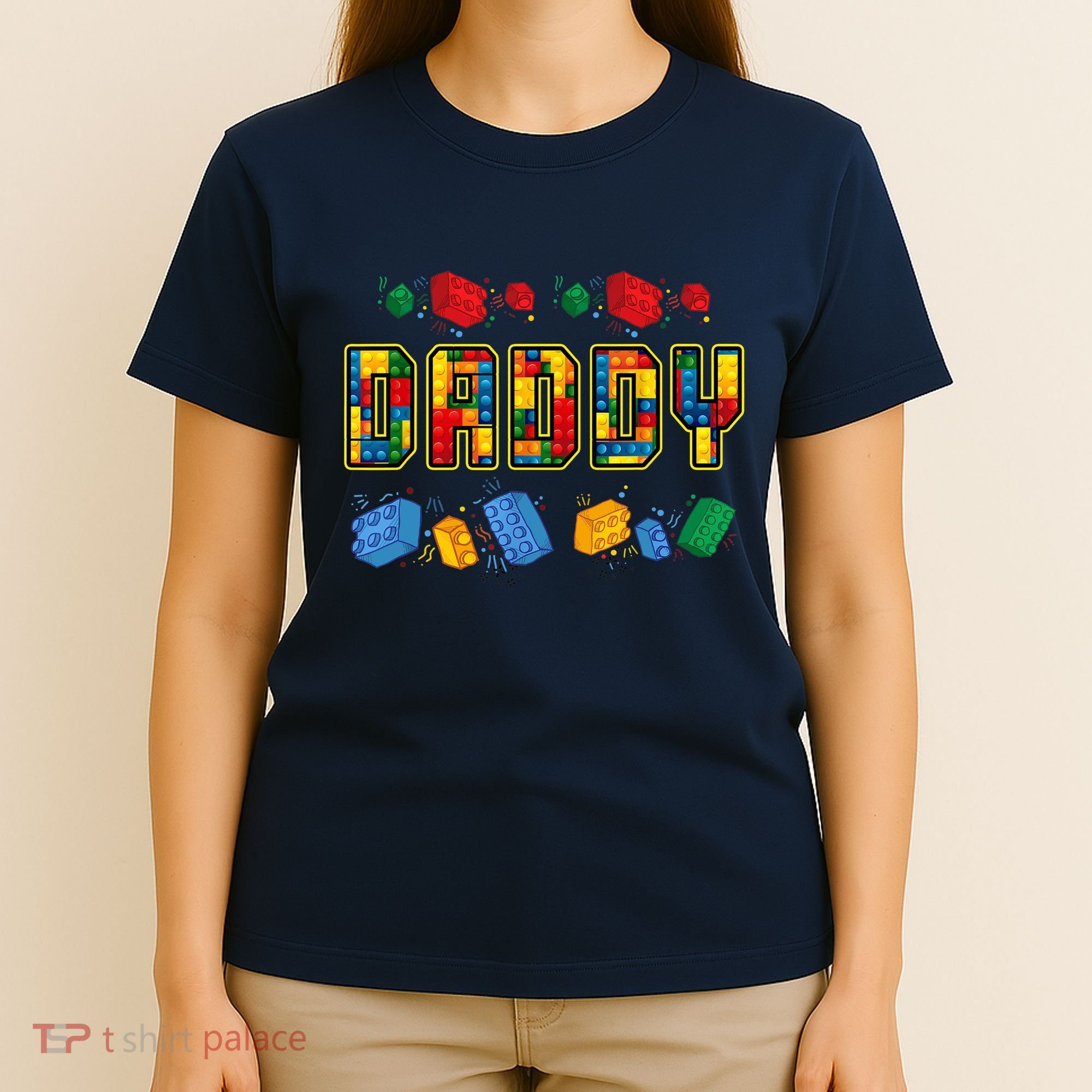 Daddy Brick Builder Funny Blocks Master Builder Dad T-Shirt