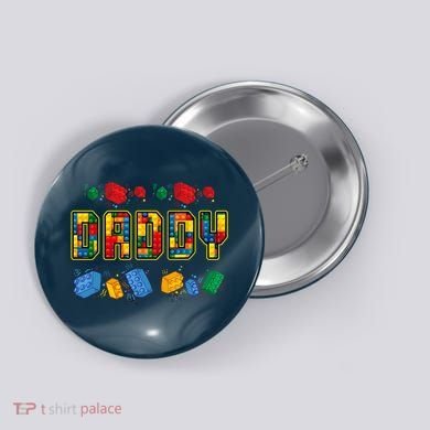Daddy Brick Builder Funny Blocks Master Builder Dad Button