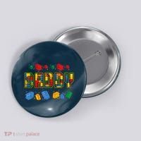 Daddy Brick Builder Funny Blocks Master Builder Dad Button thumb 0
