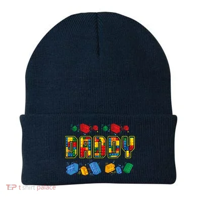Daddy Brick Builder Funny Blocks Master Builder Dad Beanie