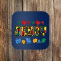 Daddy Brick Builder Funny Blocks Master Builder Dad Coaster thumb 0