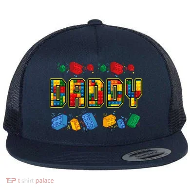 Daddy Brick Builder Funny Blocks Master Builder Dad Flat Bill Trucker Hat