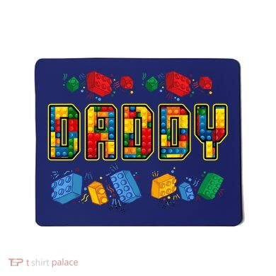 Daddy Brick Builder Funny Blocks Master Builder Dad Mousepad