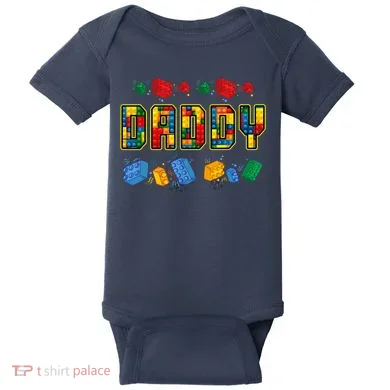Daddy Brick Builder Funny Blocks Master Builder Dad Baby Bodysuit