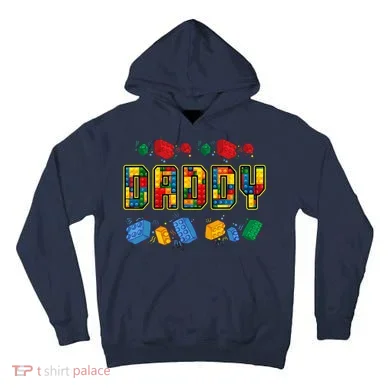 Daddy Brick Builder Funny Blocks Master Builder Dad Tall Hoodie