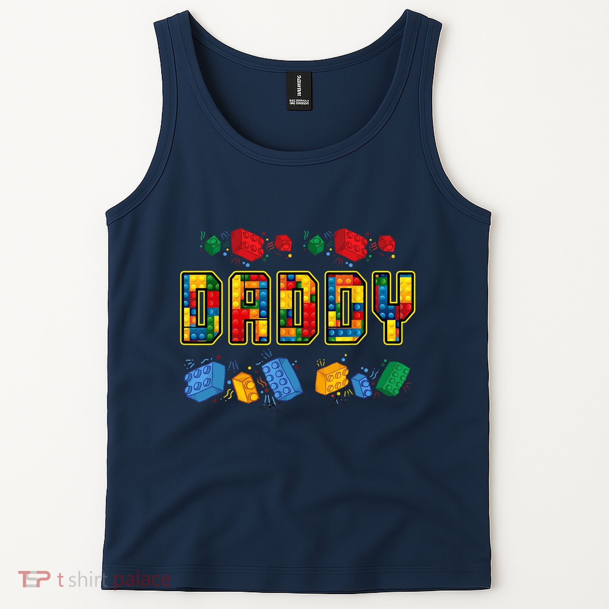 Daddy Brick Builder Funny Blocks Master Builder Dad Tank Top