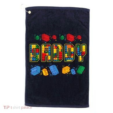Daddy Brick Builder Funny Blocks Master Builder Dad Golf Towel