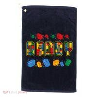 Daddy Brick Builder Funny Blocks Master Builder Dad Golf Towel thumb 0