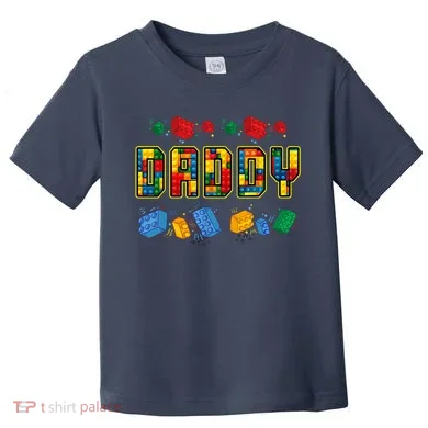 Daddy Brick Builder Funny Blocks Master Builder Dad Toddler T-Shirt