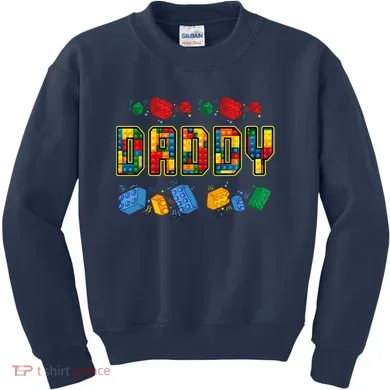 Daddy Brick Builder Funny Blocks Master Builder Dad Kids Sweatshirt
