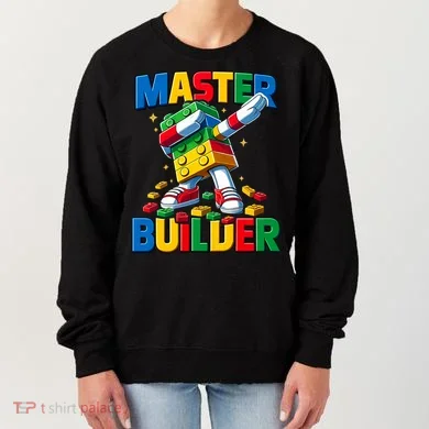 Dabbing Blocks Bricks Building Fun Master Builder Women's Sweatshirt