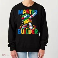 Dabbing Blocks Bricks Building Fun Master Builder Women's Sweatshirt thumb 0