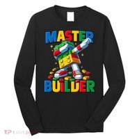 Dabbing Blocks Bricks Building Fun Master Builder Long Sleeve Shirt thumb 0