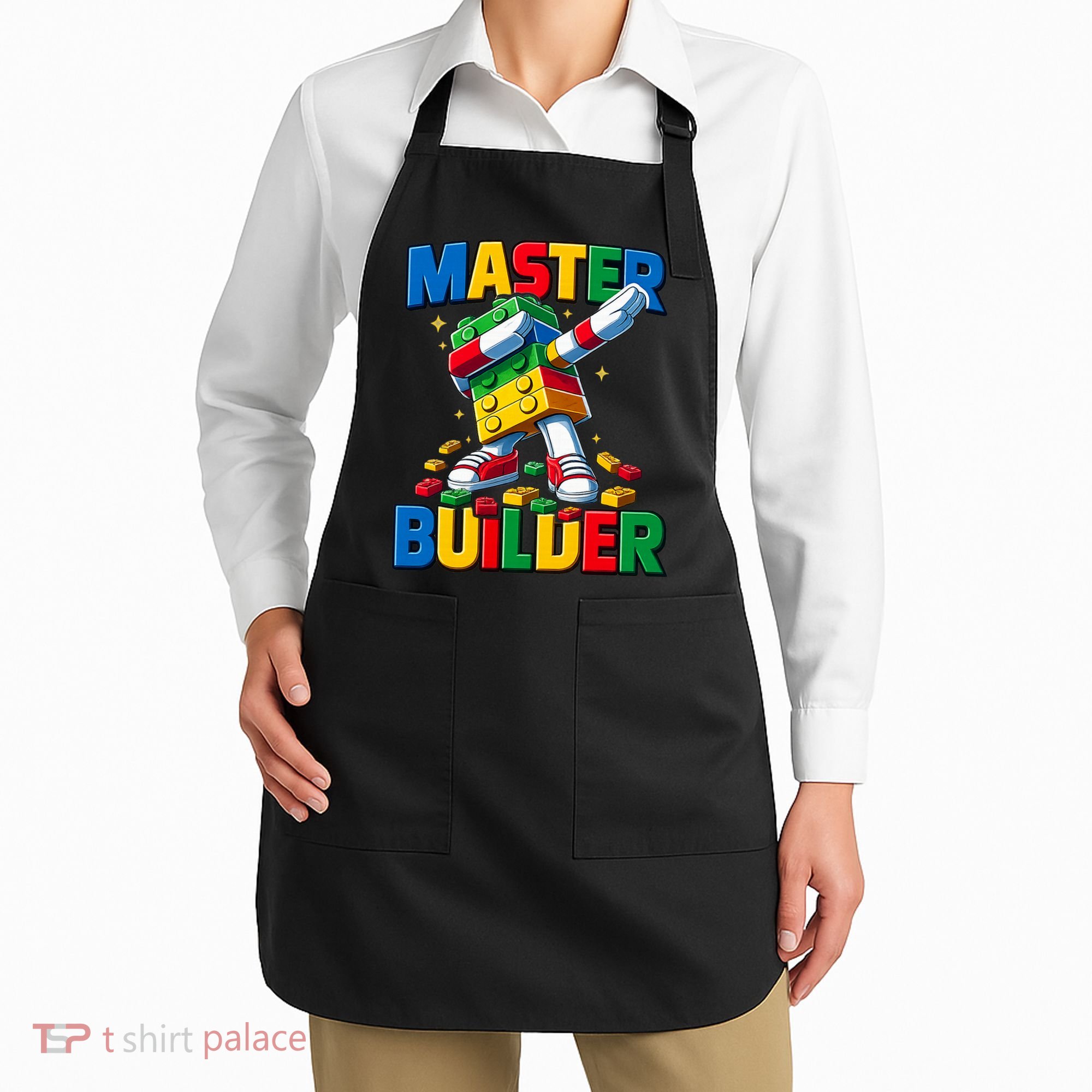 Dabbing Blocks Bricks Building Fun Master Builder Apron