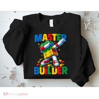 Dabbing Blocks Bricks Building Fun Master Builder Sweatshirt thumb 2