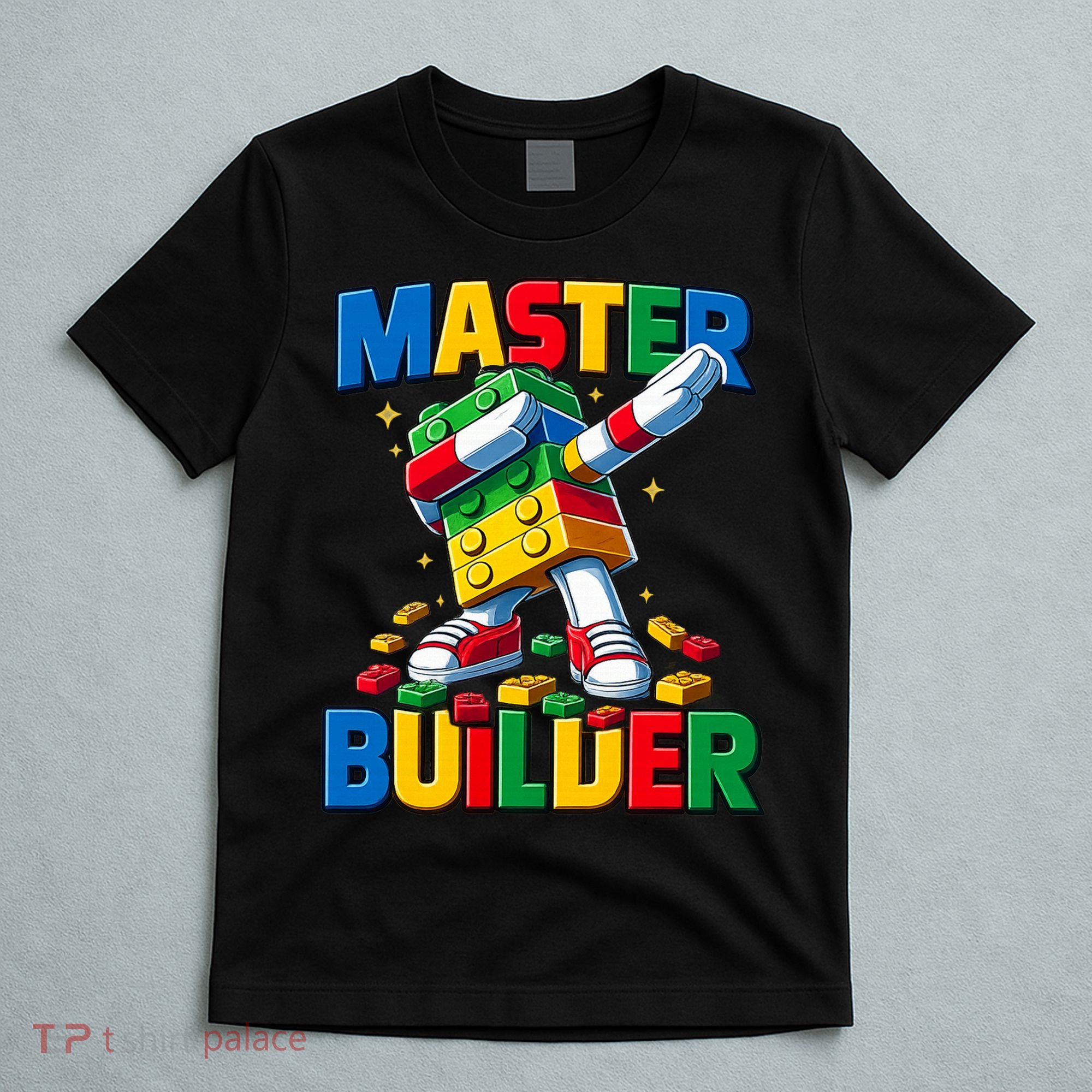 Dabbing Blocks Bricks Building Fun Master Builder T-Shirt