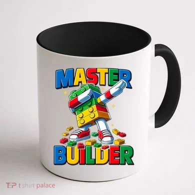 Dabbing Blocks Bricks Building Fun Master Builder Coffee Mug back