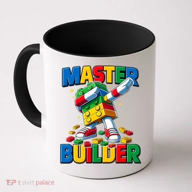 Dabbing Blocks Bricks Building Fun Master Builder Coffee Mug