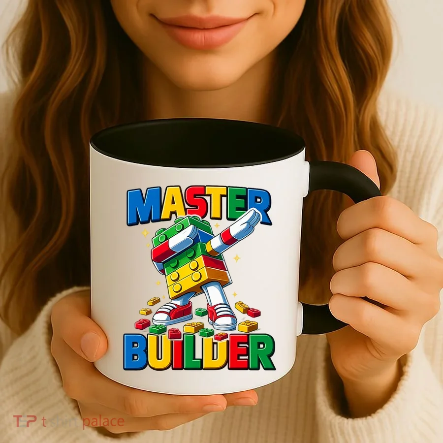 Dabbing Blocks Bricks Building Fun Master Builder Coffee Mug