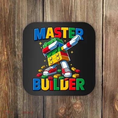 Dabbing Blocks Bricks Building Fun Master Builder Coaster