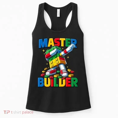 Dabbing Blocks Bricks Building Fun Master Builder Women's Tank Top