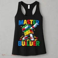 Dabbing Blocks Bricks Building Fun Master Builder Women's Tank Top thumb 3