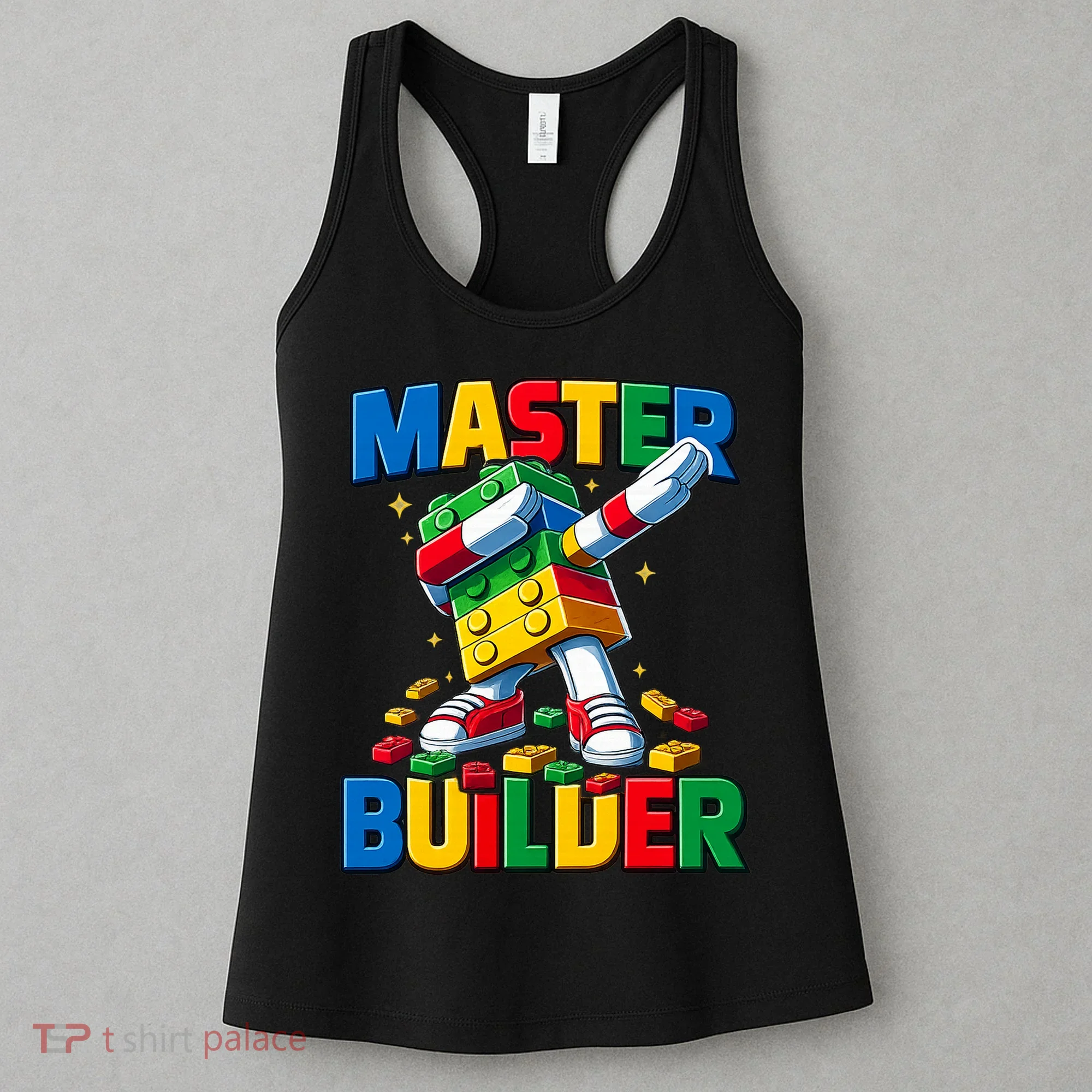 Dabbing Blocks Bricks Building Fun Master Builder Women's Tank Top