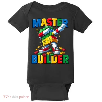 Dabbing Blocks Bricks Building Fun Master Builder Baby Bodysuit