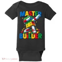 Dabbing Blocks Bricks Building Fun Master Builder Baby Bodysuit thumb 0