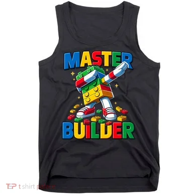 Dabbing Blocks Bricks Building Fun Master Builder Tank Top