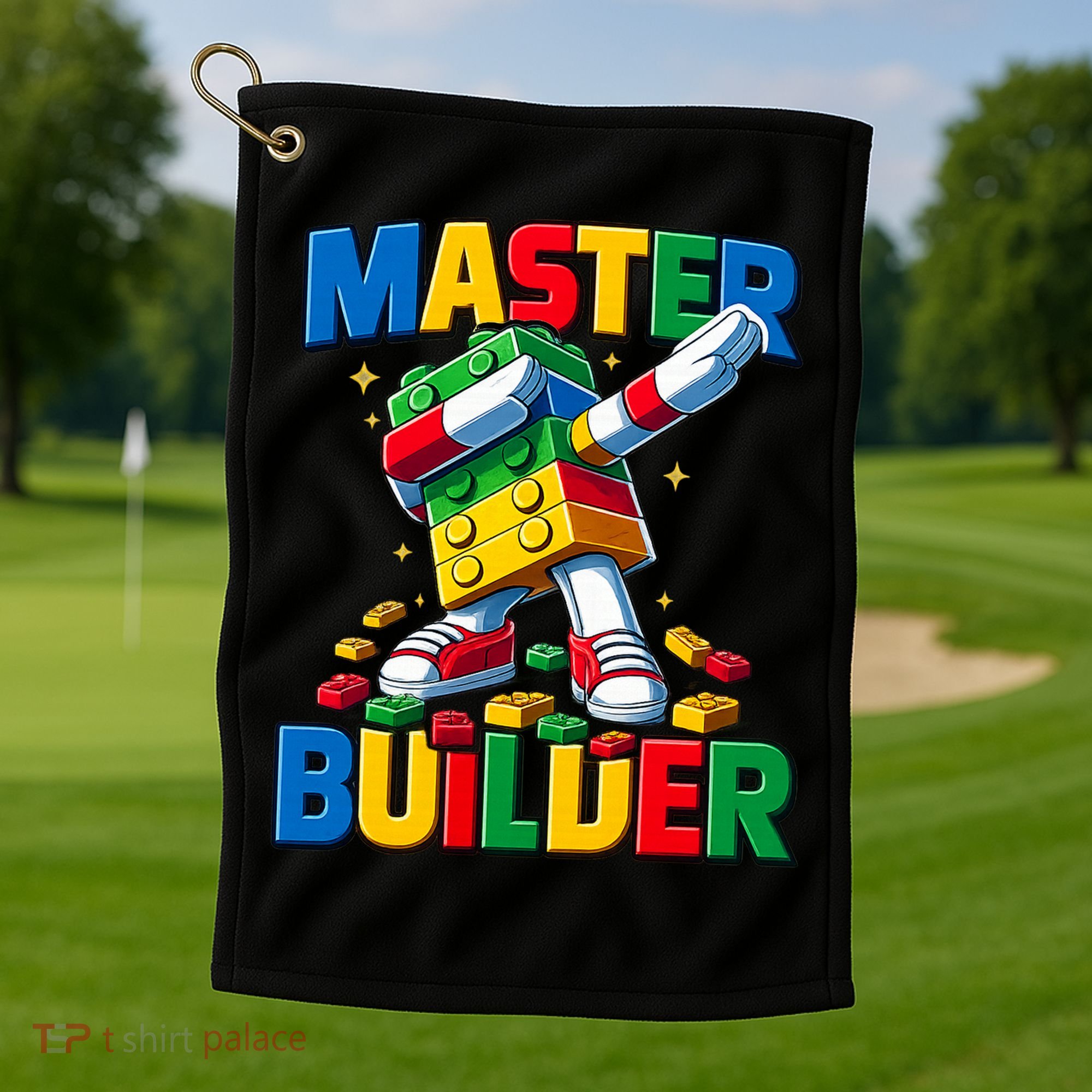 Dabbing Blocks Bricks Building Fun Master Builder Golf Towel