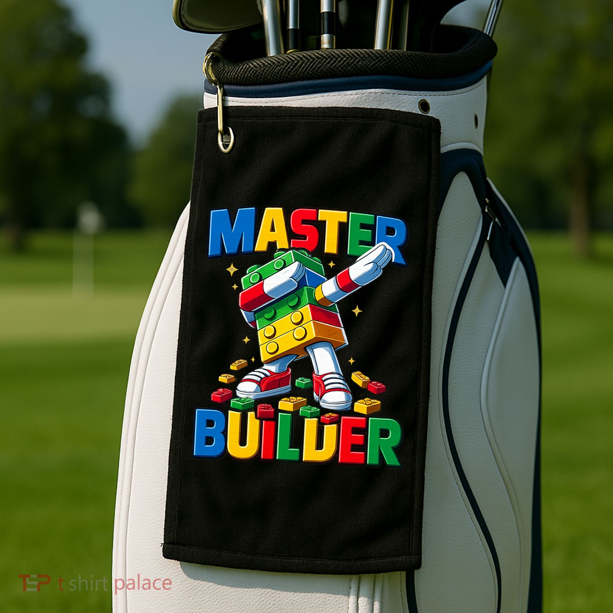 Dabbing Blocks Bricks Building Fun Master Builder Golf Towel