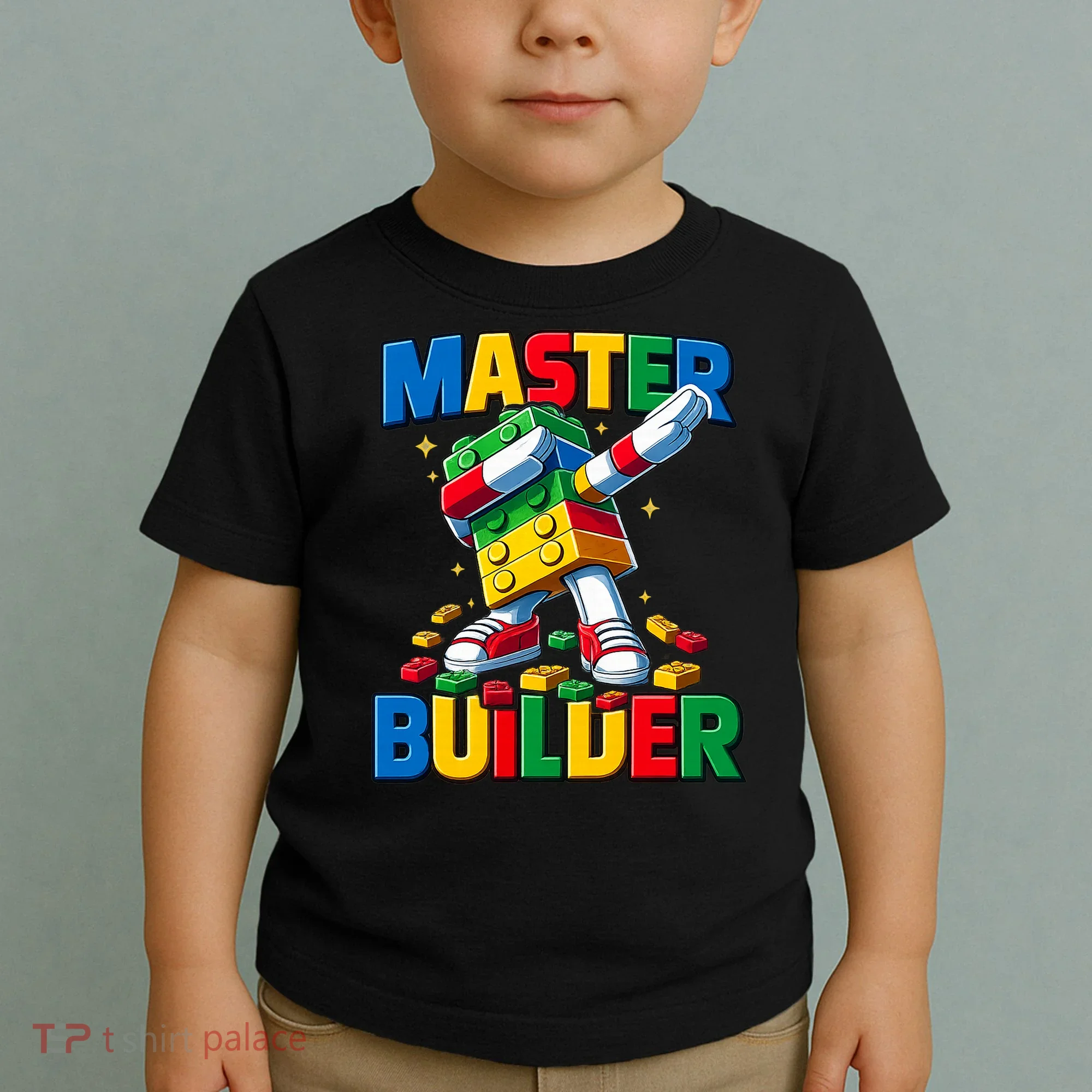 Dabbing Blocks Bricks Building Fun Master Builder Toddler T-Shirt