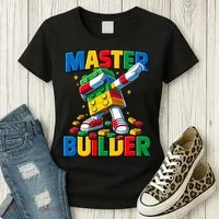 Dabbing Blocks Bricks Building Fun Master Builder Women's T-Shirt thumb 3