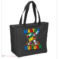 Dabbing Blocks Bricks Building Fun Master Builder Tote Bag thumb 2