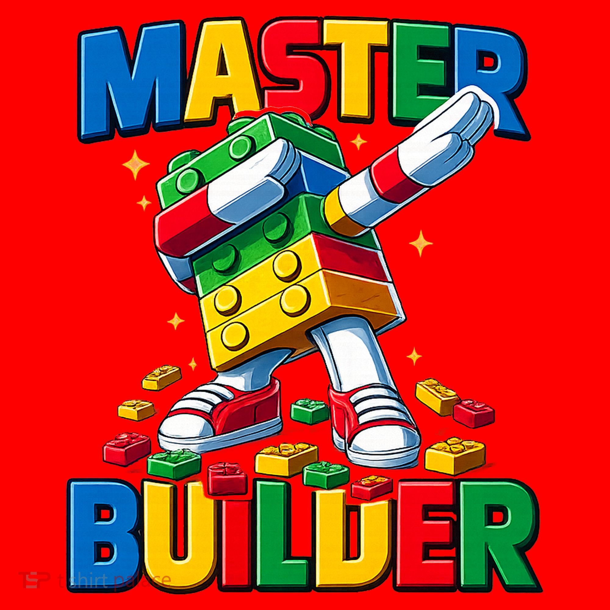 Dabbing Blocks Bricks Building Fun Master Builder Santa Hat