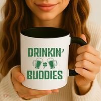 Drinking Buddies Beer Cheer Drinking Team Saint Patrick's Day Coffee Mug thumb 3